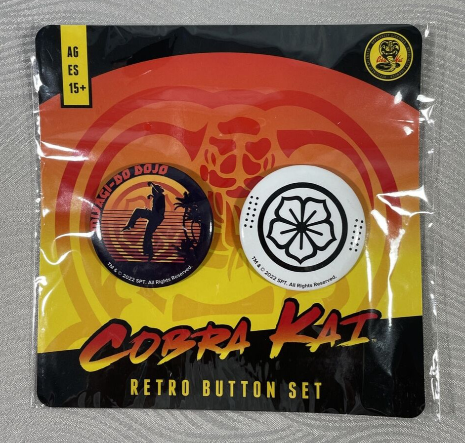 Cobra Kai Retro Button Set (Loot Crate Exclusive)