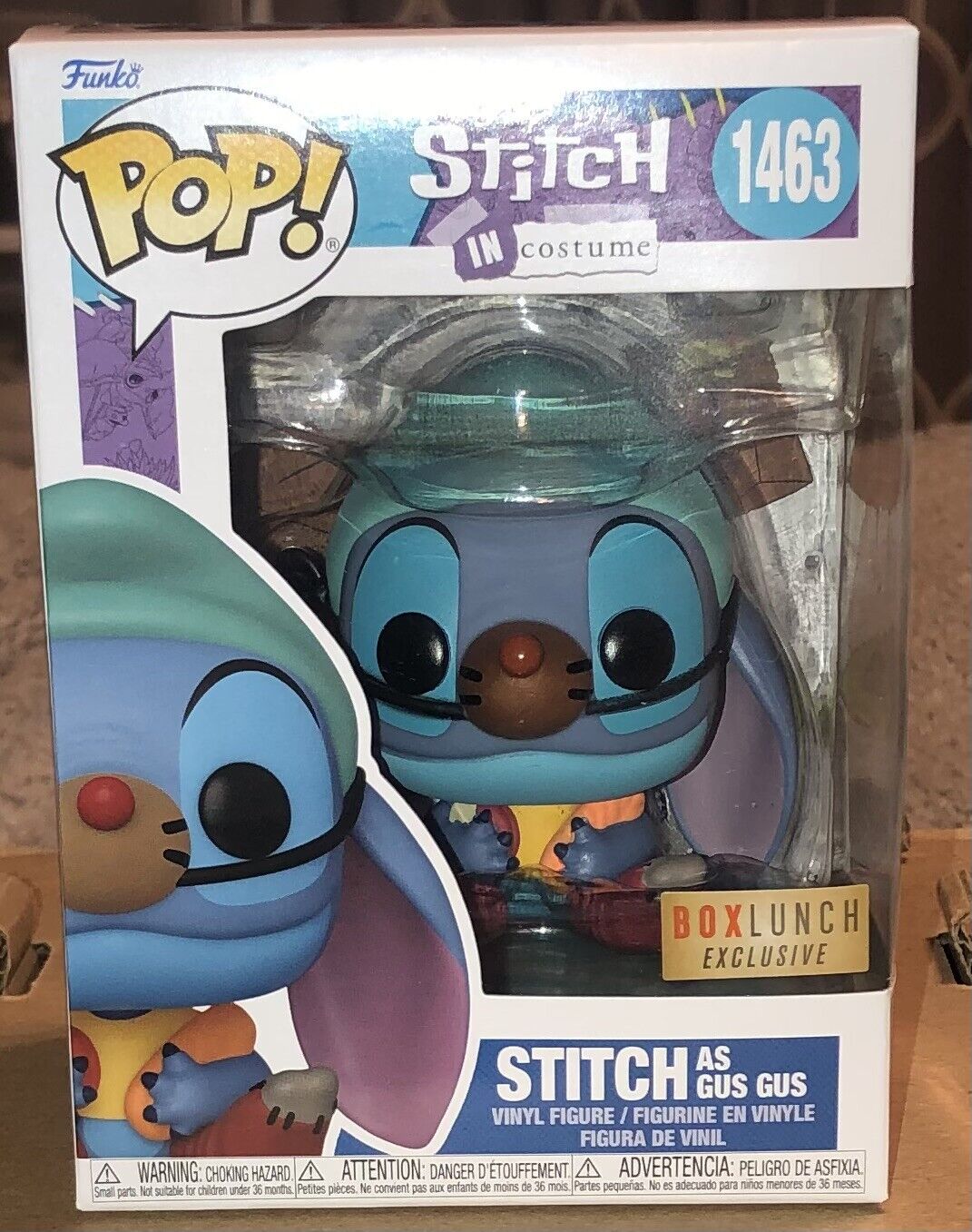 Funko Pop Disney #1463 Stitch As Gus Gus Stitch In Costume Box Lunch Exclusive