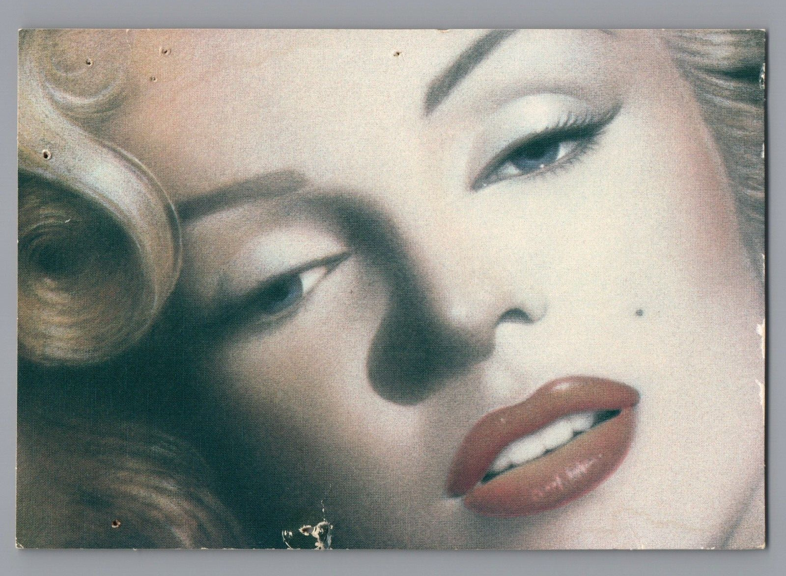 Marilyn Monroe Face Lips Postcard 1986 Estate of Marilyn Monroe Unposted PC
