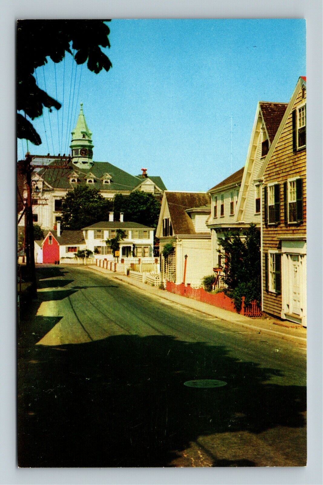 Cape Cod MA-Massachusetts, Bradford Street, Provincetown, Vintage Postcard
