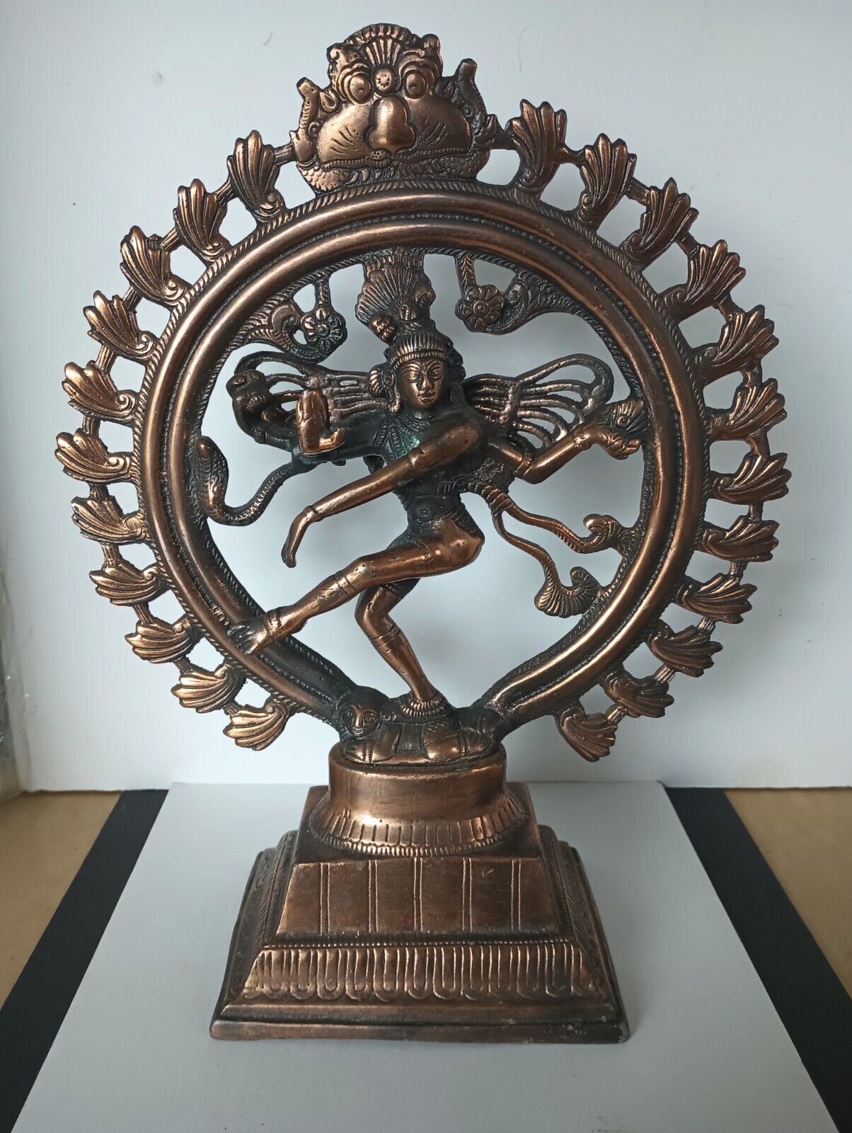 Antique Bronze Brass Hindu God Dancing Shiva Nataraja Statue LARGE 15\
