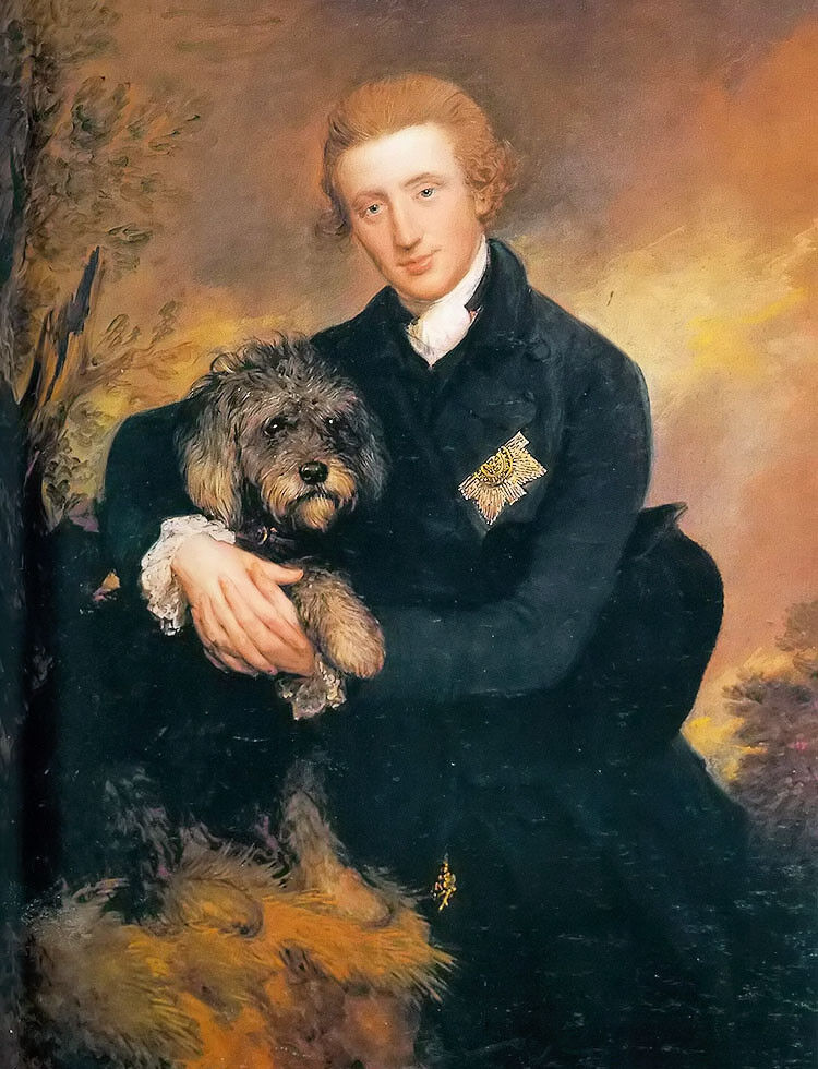 Oil painting thomas gainsborough Henry Scott 3rd Duke of Buccleuch with dog art