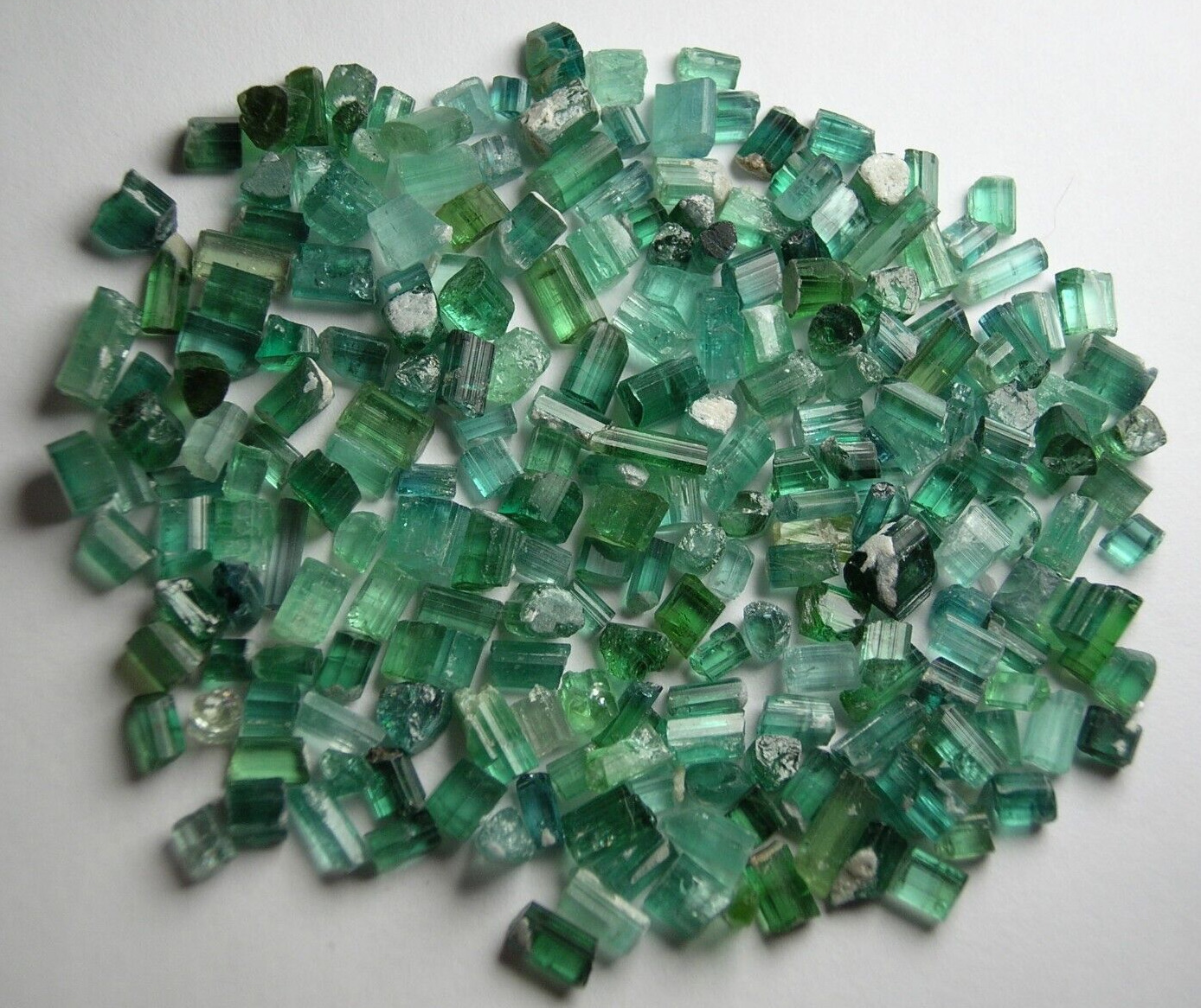 TOURMALINE, MIXED BLUE GREEN ROUGH FOR FACETING, AFGHANISTAN