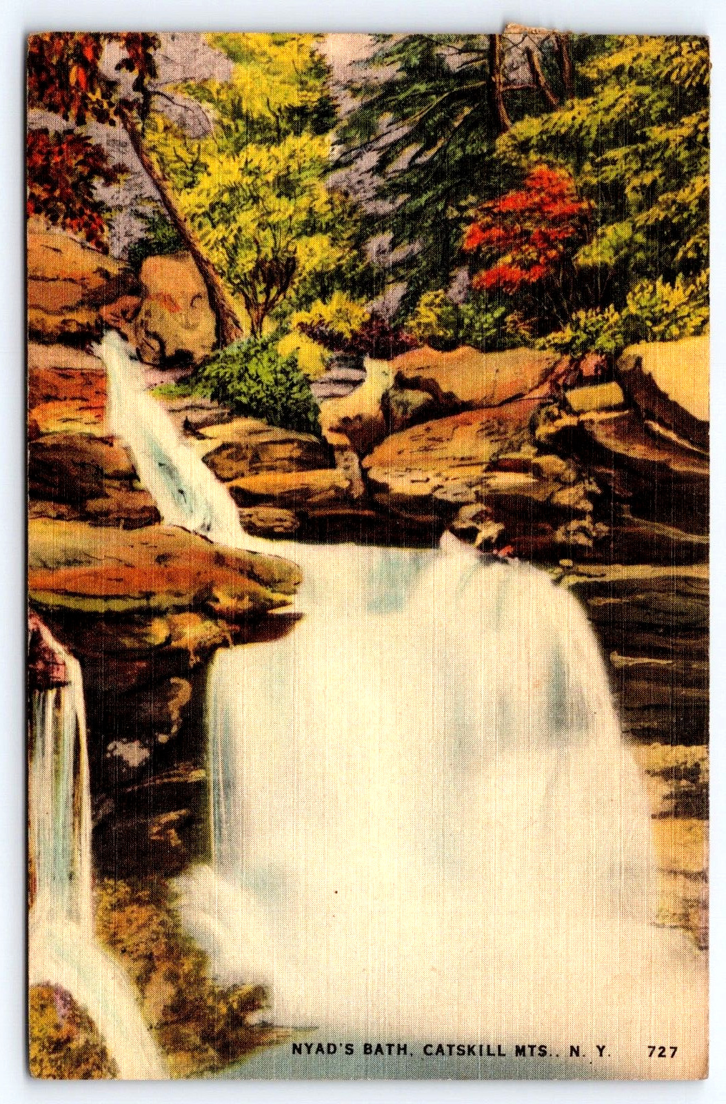 Original Old Vintage Postcard Nyad\'s Bath Catskill Mountains New York USA