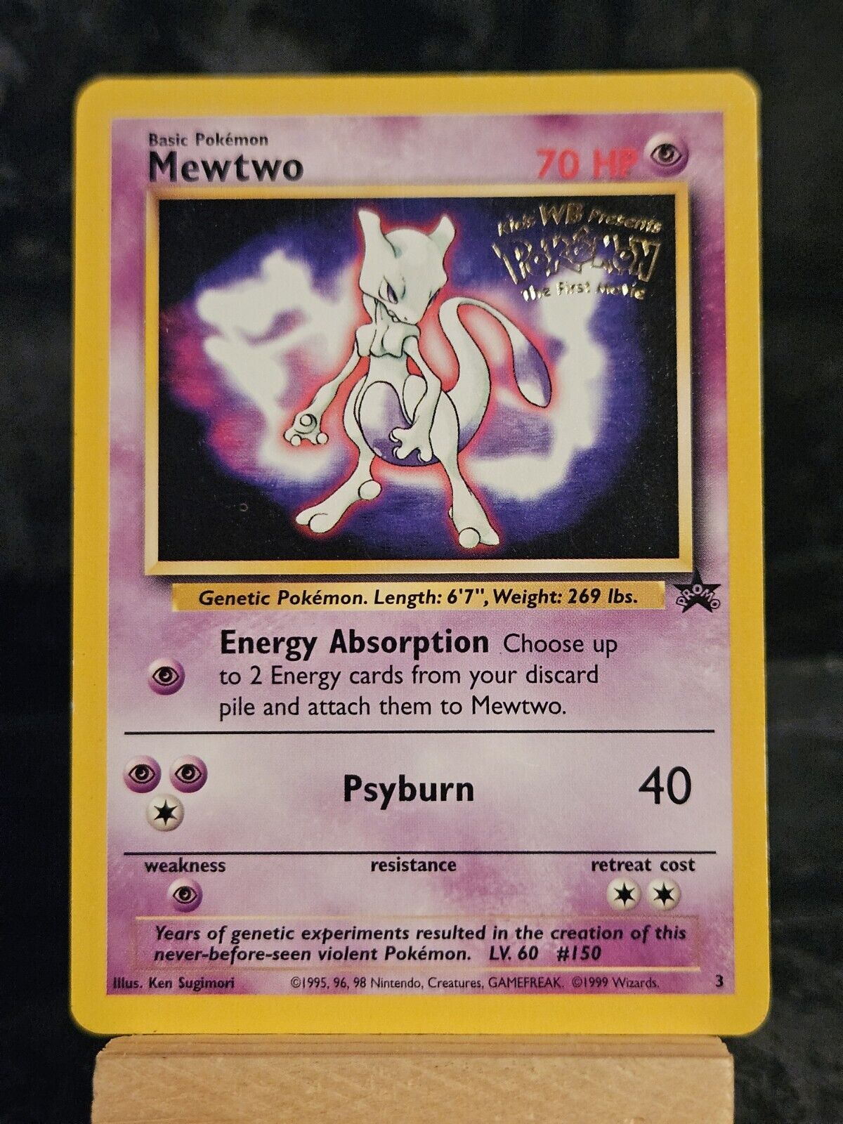 Mewtwo #3 Black Star Promo Pokémon Card First Movie WOTC Mint Rare 1999 Vintage