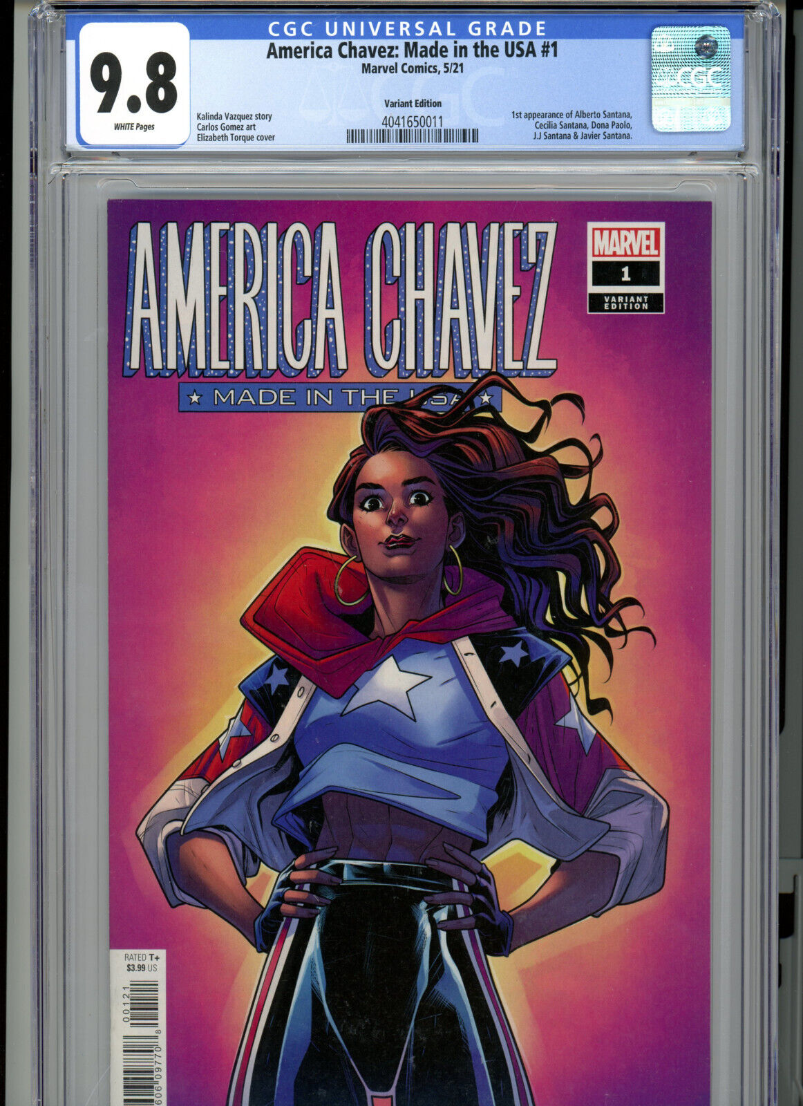 America Chavez: Made in the USA #1 (2021) Marvel CGC 9.8 White 1st Alberto