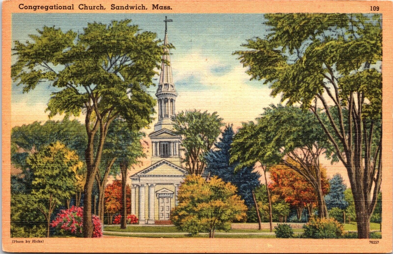 Postcard Congregational Church, Sandwich Mass.