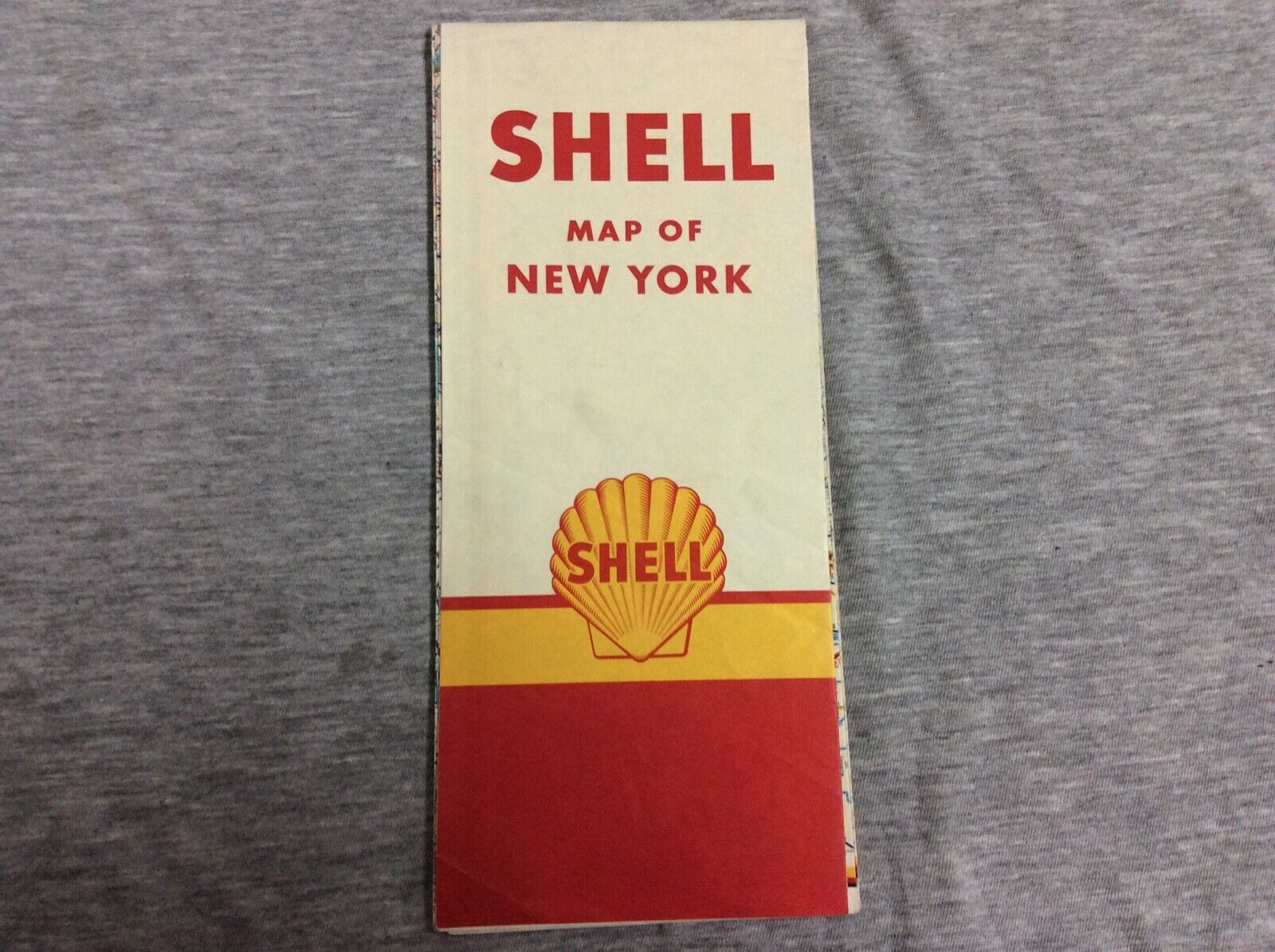 Vintage 1958 Shell Map of New York