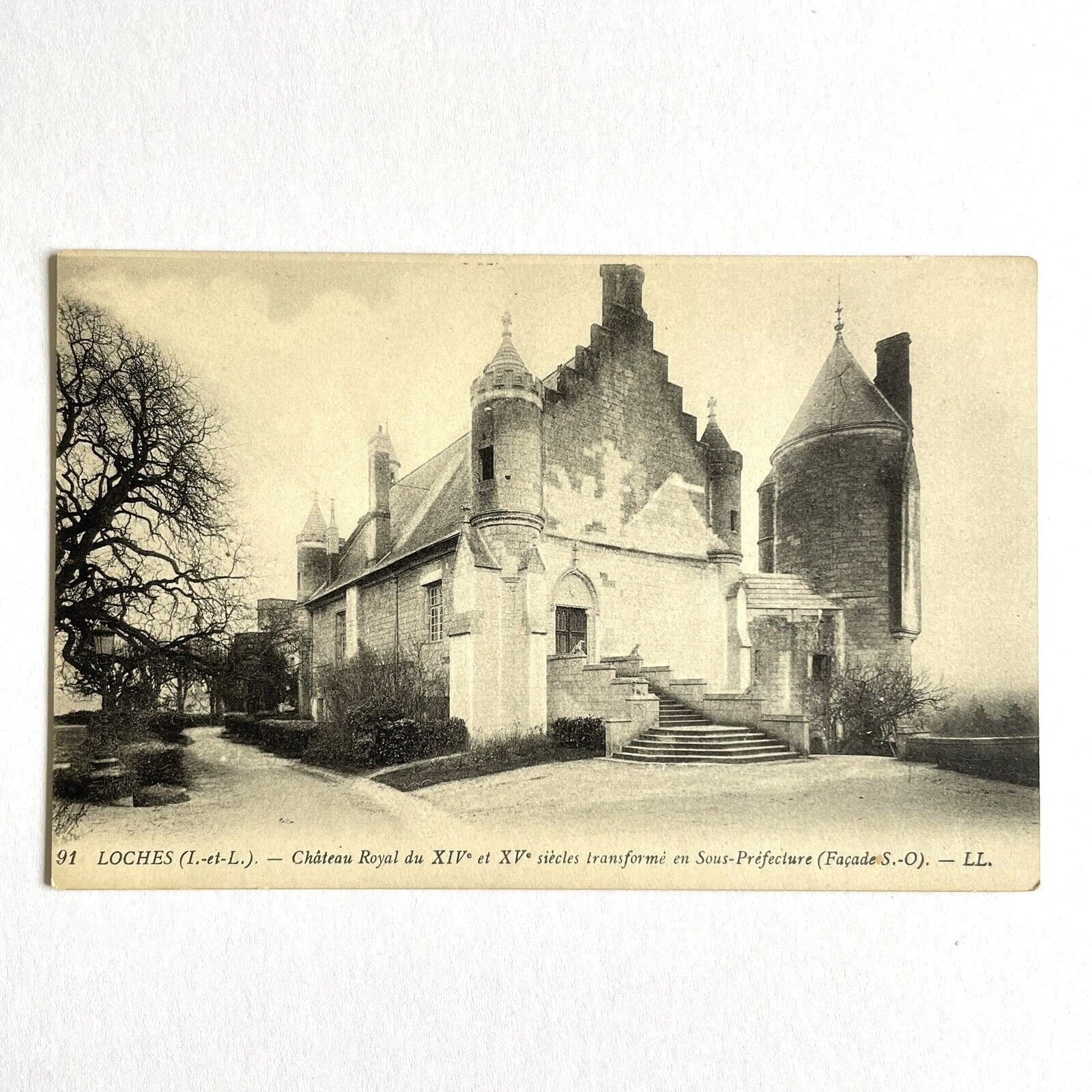 Château de Loches FRANCE • Royal City 1913 Postcard