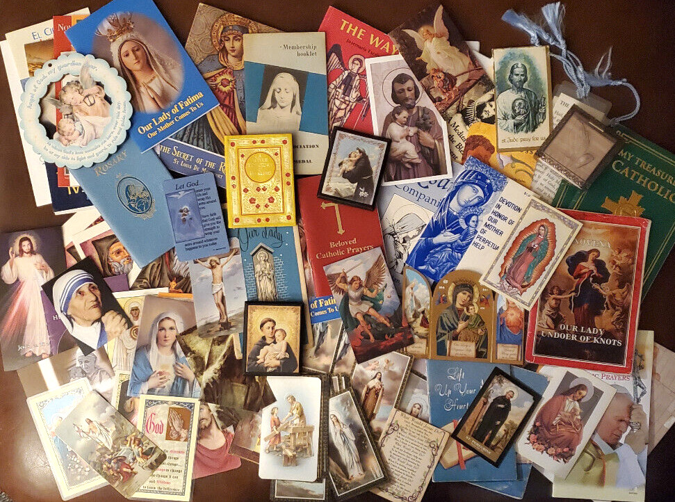 Vintage Catholic Religious Booklets Prayer Cards Pamphlets Estate Lot Christian
