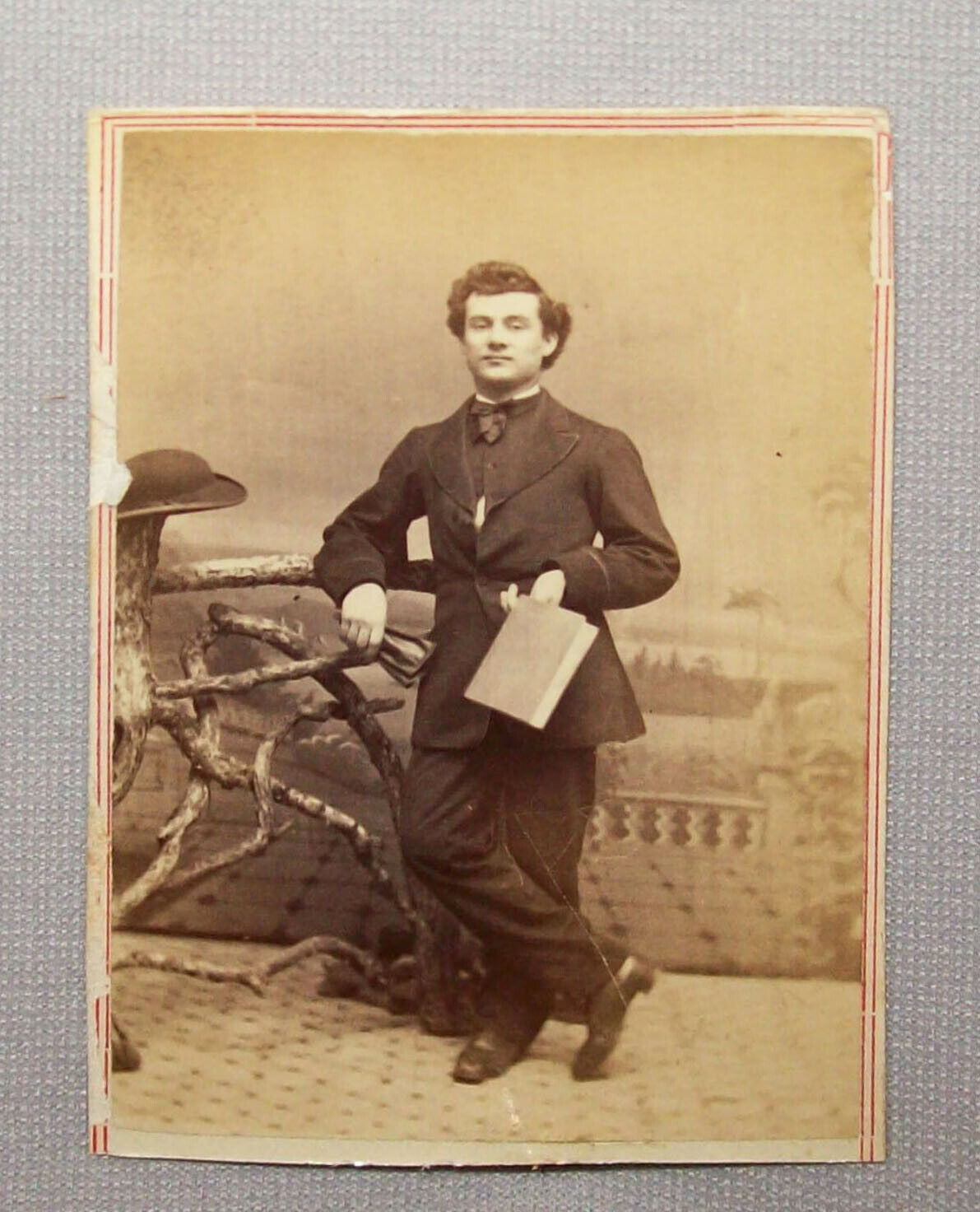 Antique Vtg 1870 CDV Photo ID'd J. Marcus University Notre Dame March 4th 1870