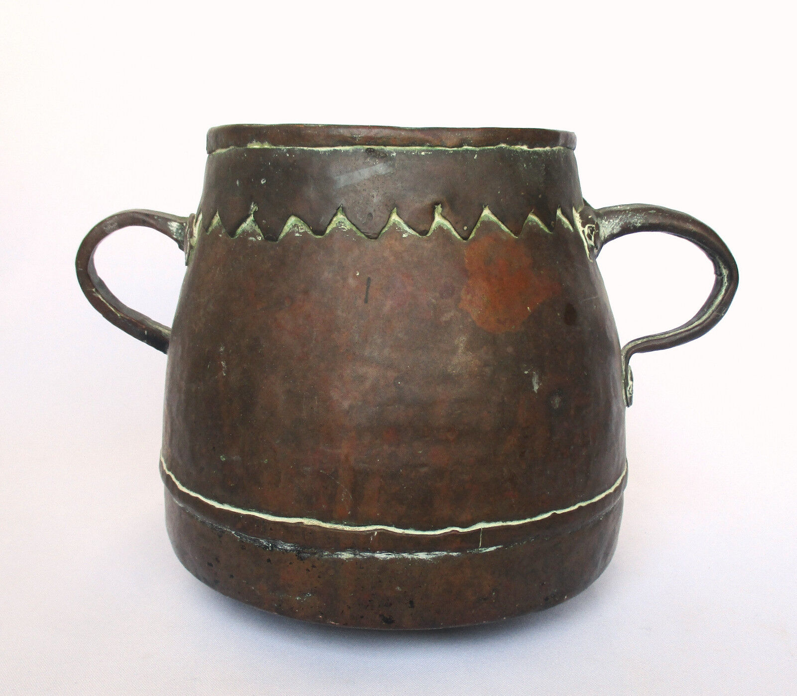 1700's, Rare Antique 1.4kg Copper Casting Pot , Islamic Ottoman-Mamluk