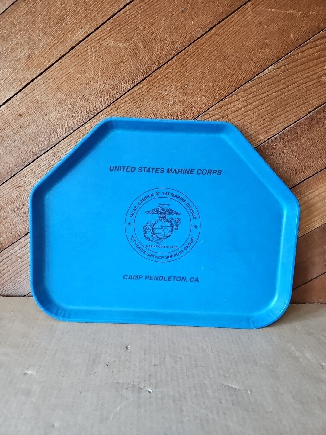 Vintage Camtray United States Marine Corps Camp Pendleton CA Blue Tray Rare