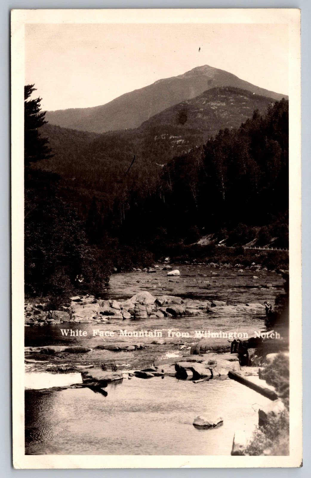 White Face Mountain From Wilmington Notch. New York Real Photo Postcard RPPC