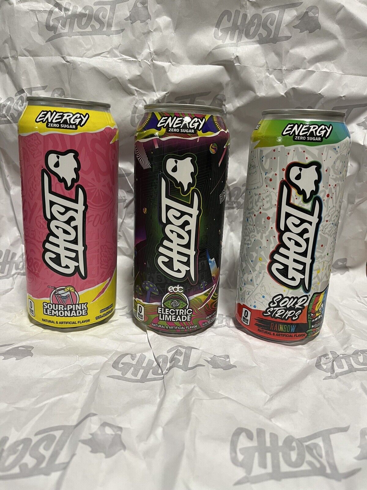 Ghost Energy - Rare Energy Drink Variety Pack-3 CANS (sealed & unopened)