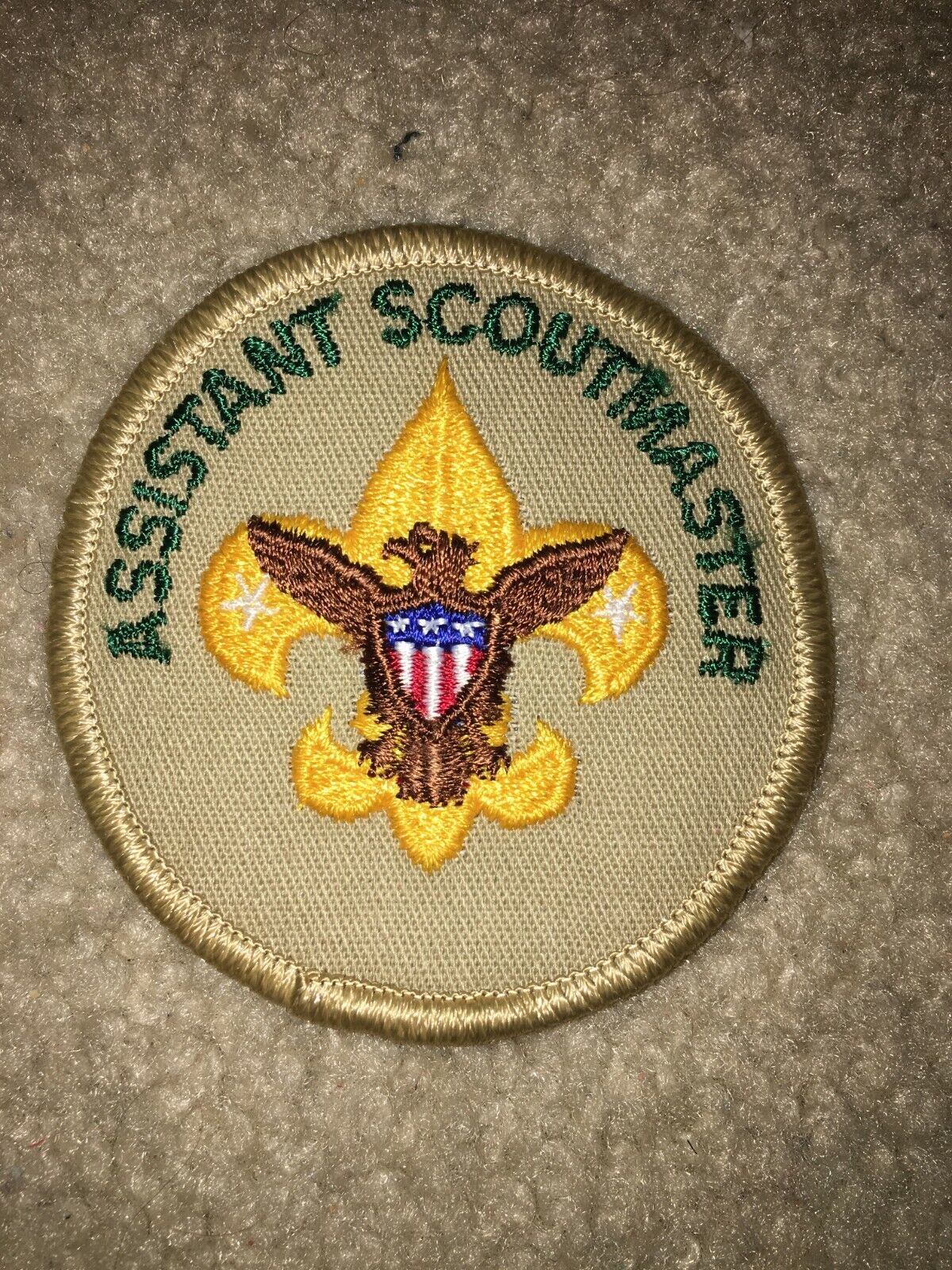 Boy Scout Adult Assistant Scoutmaster 1989 - Current Tan Uniform PreOwned Patch