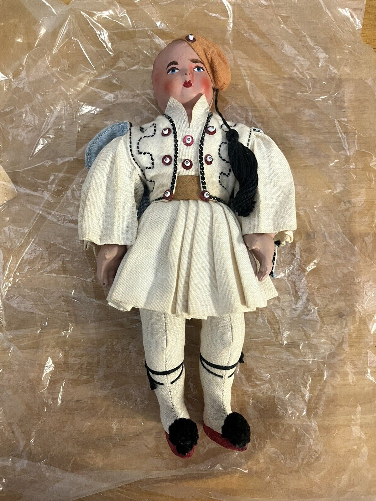 Greek Evzone Doll Antique 1940’s  Greece