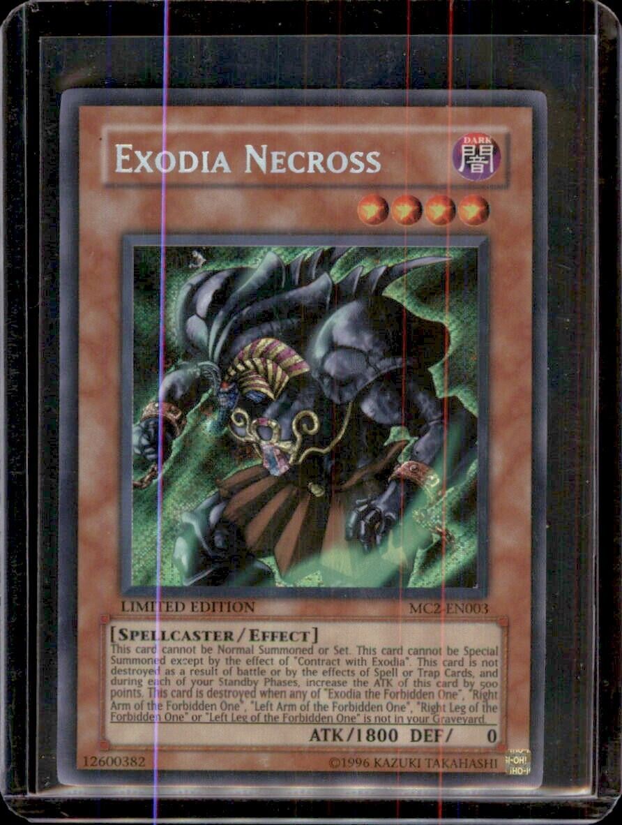 Exodia Necross MC2-EN003 Ltd Ed Secret Rare Yu-Gi-Oh *HP w/creased on rear*