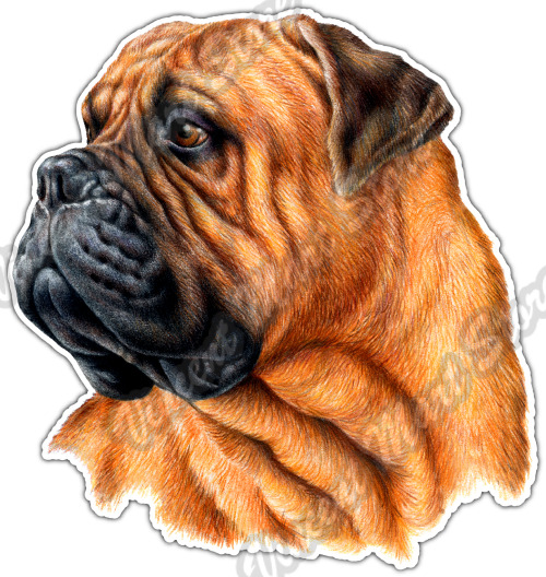 Bullmastiff  Dog Breed Hound Canine Pet Pets Car Bumper Vinyl Sticker Decal 4.6\