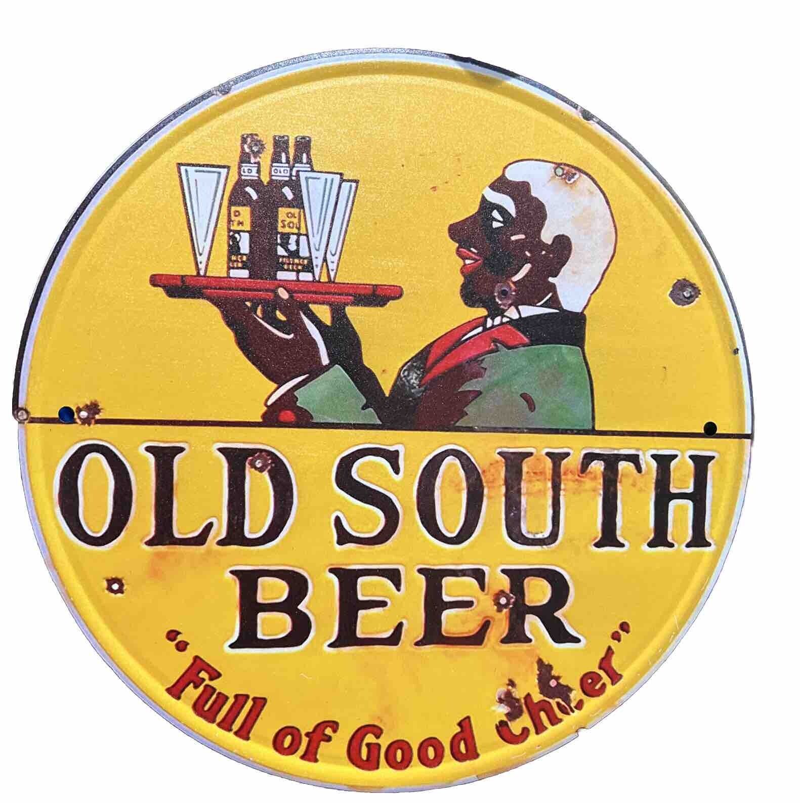 VINTAGE Style 8” OLD SOUTH BEER Sign  ALE FULL OF GOOD CHEER