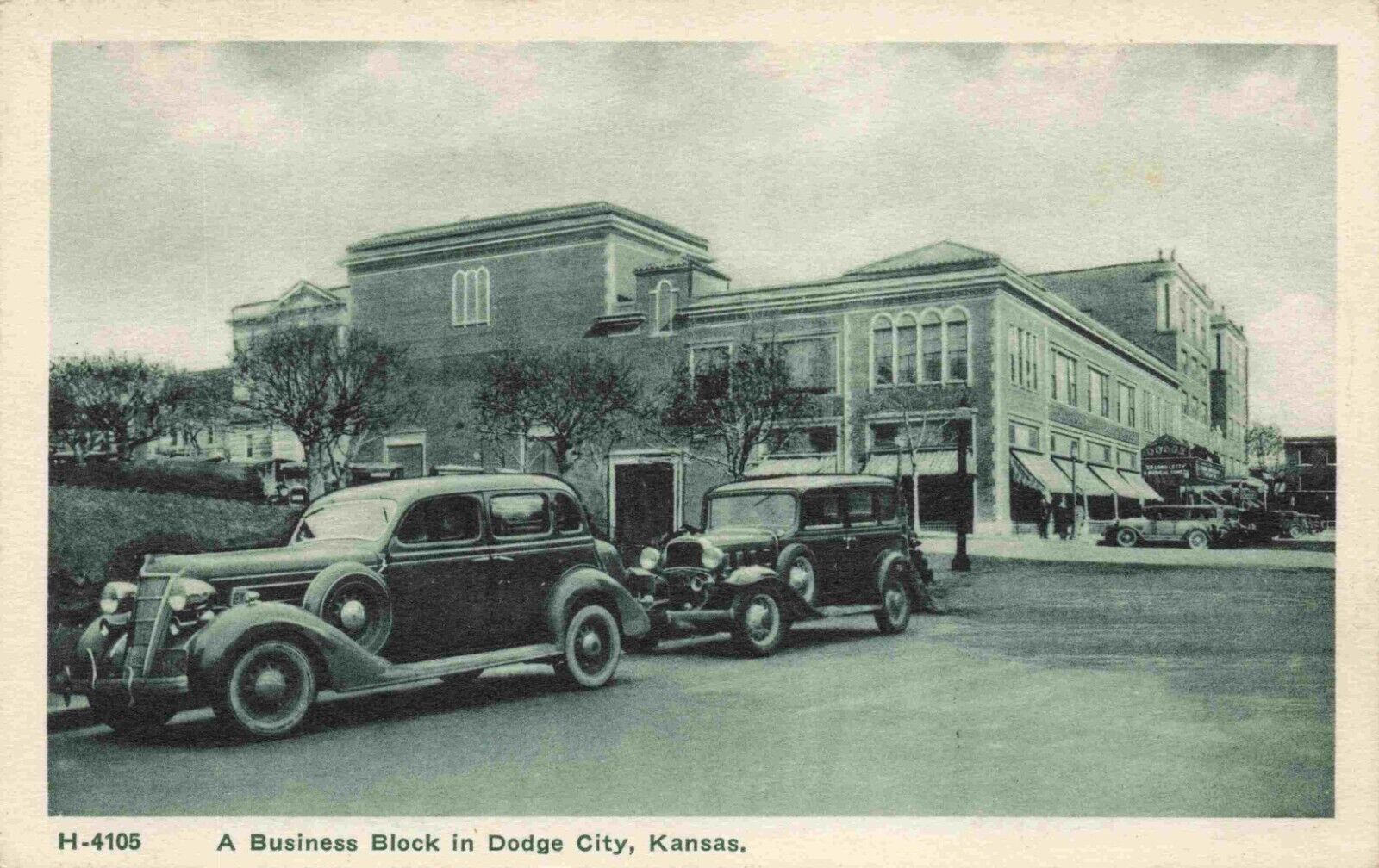 A View Of A Business Block, Dodge City, Kansas KS 1942