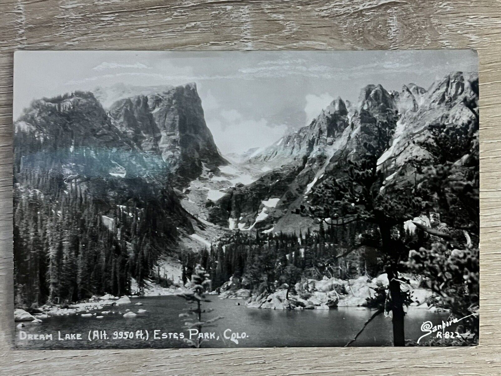 Dream Lake, Estes Park, CO Antique Real Photo Postcard RPPC