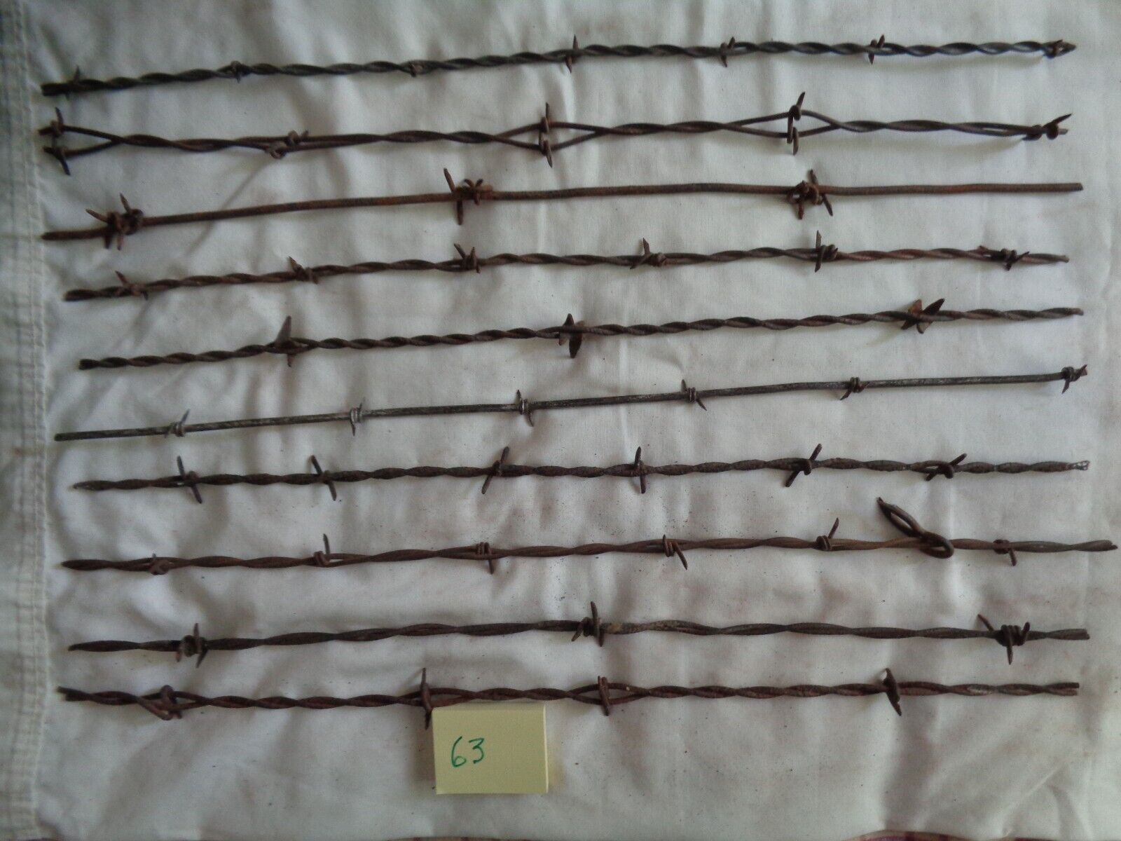 Antique Barbed Wire, 10 Different, GREAT STARTER or ADDITION , Bdl #63