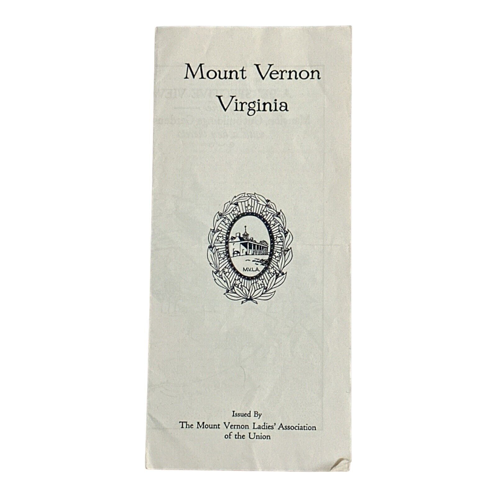 Vintage Mount Vernon Virginia Travel Brochure George Washington Tomb Mansion