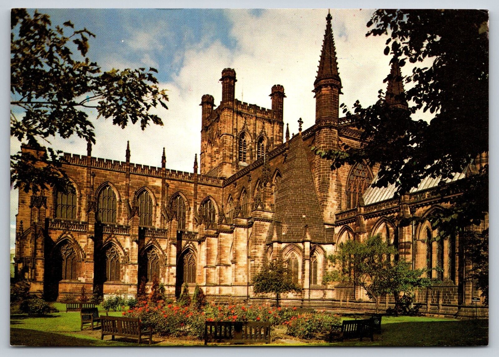 Postcard England Chester Cathedral Church 3W