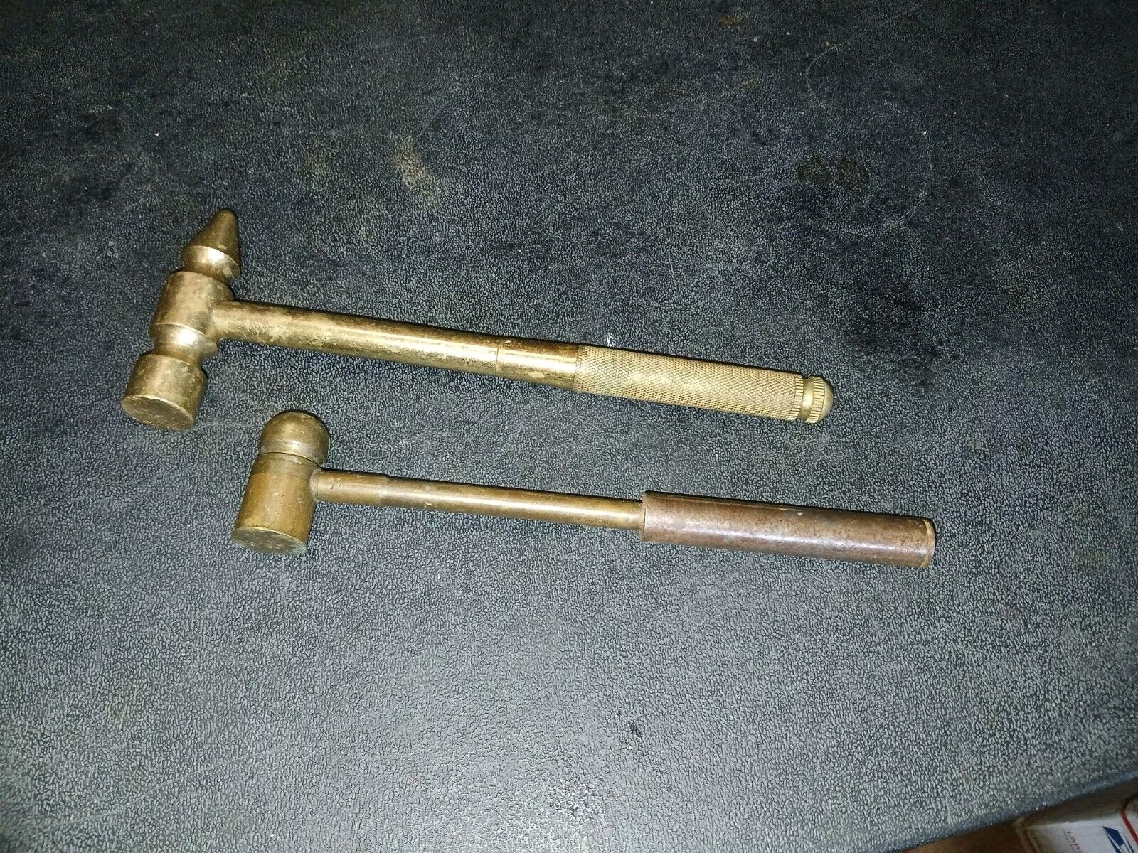 2 Vintage Brass Hammers