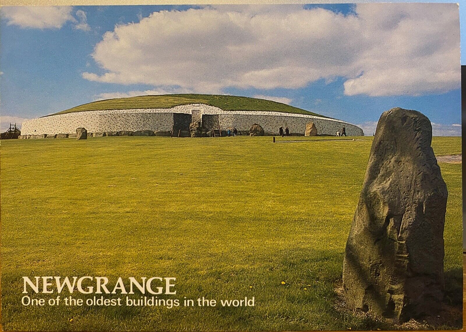 OVERSIZE Irish Postcard NEWGRANGE Megalithic Tomb Meath Photo-File Real Ireland
