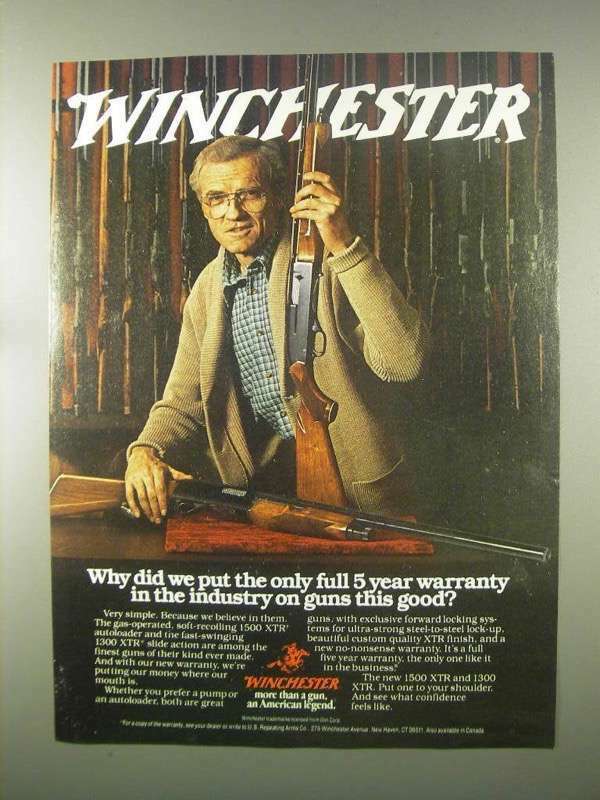 1981 Winchester 1500 XTR and 1300 XTR Shotguns Ad