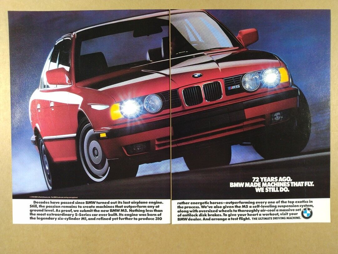 1990 BMW E34 M5 vintage print Ad