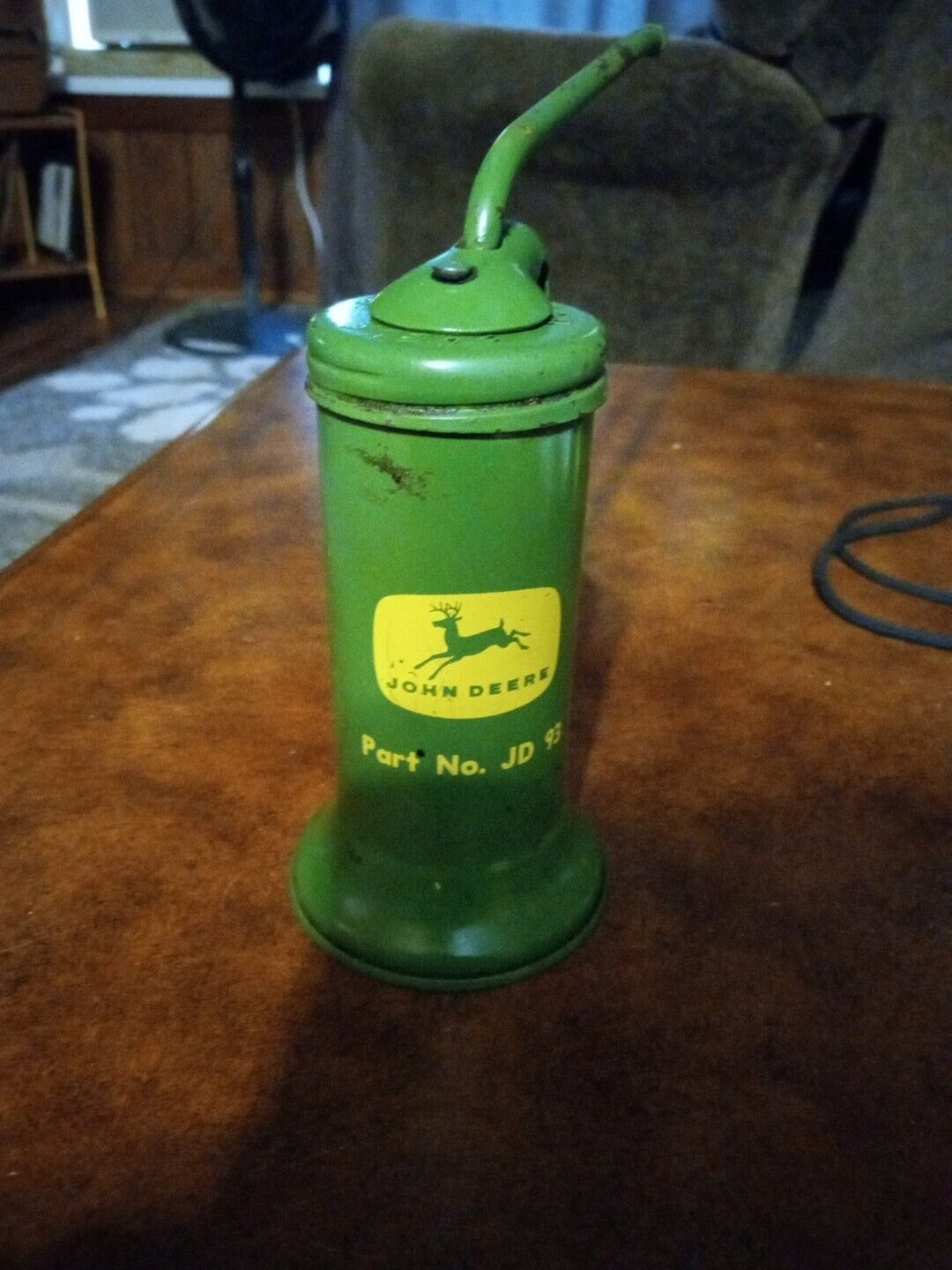 Vintage John Deere Pump Oil Can-Used-Part No. JD 93-Nice
