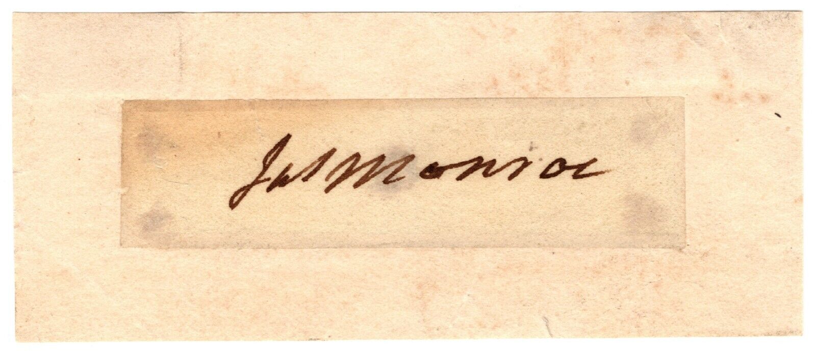 James Monroe - Ink Signature - Fifth U.S. President - In Very Fine Condition