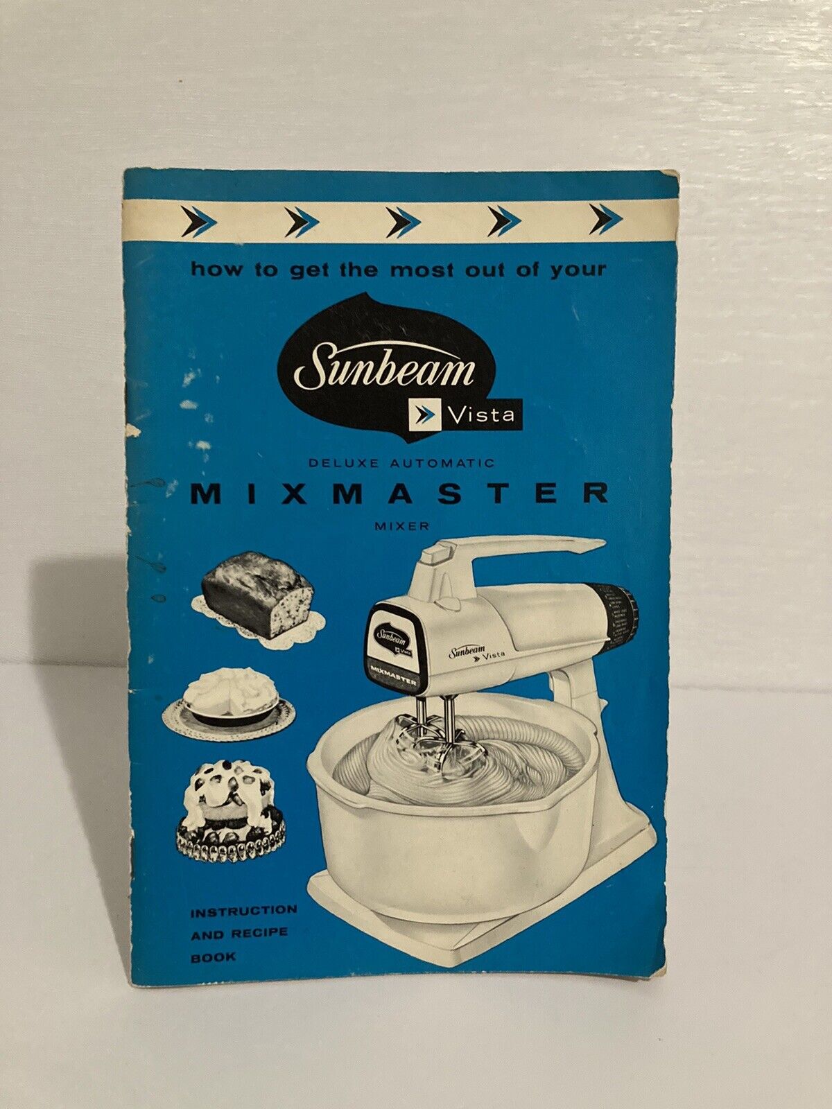 1962 Sunbeam Deluxe Automatic Mixmaster Manual ORIGINAL Vintage booklet Retro