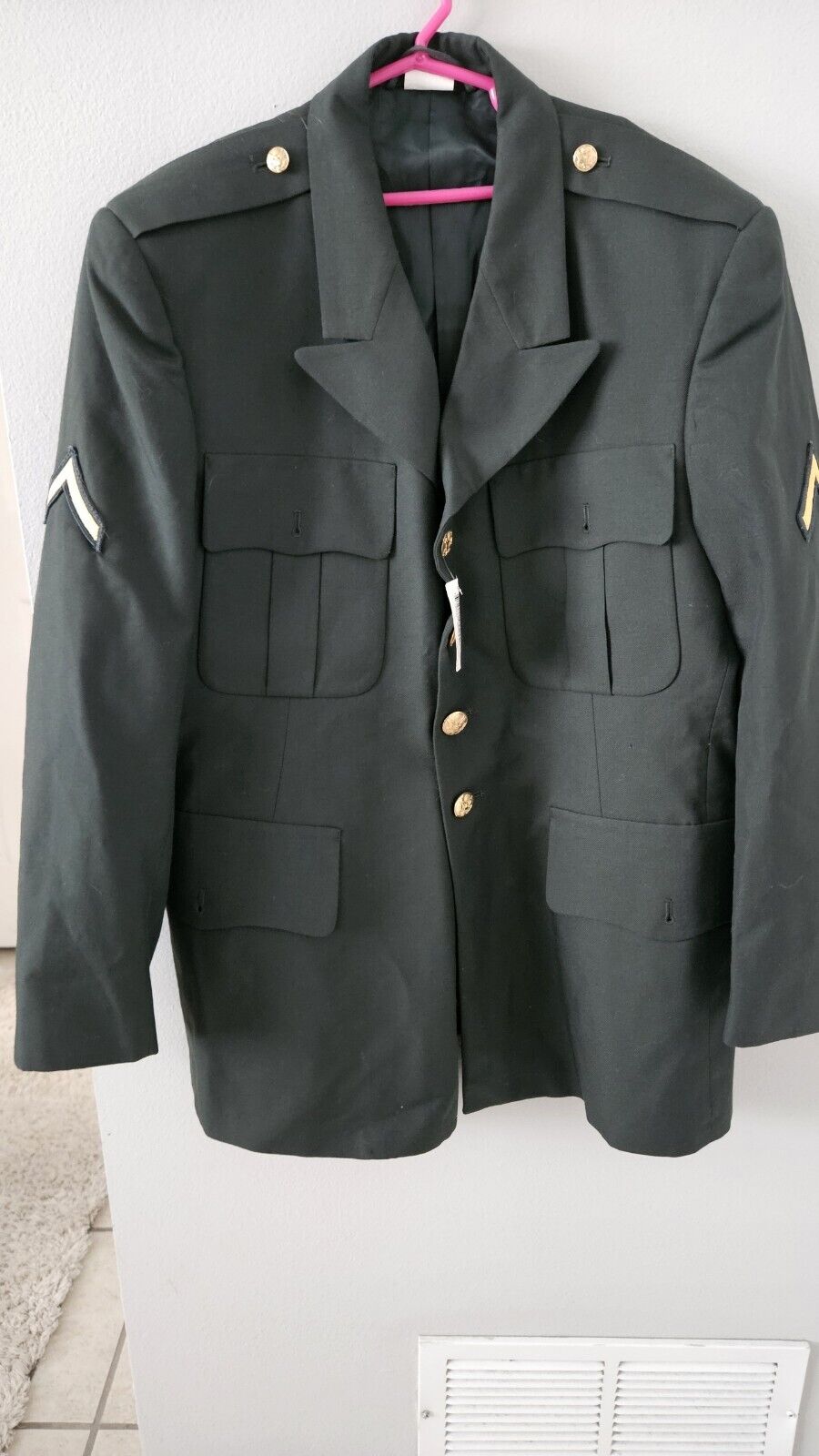 **NEW** W/TAGS US Army Green Coat Jacket 42S  Dress Uniform Class A Military