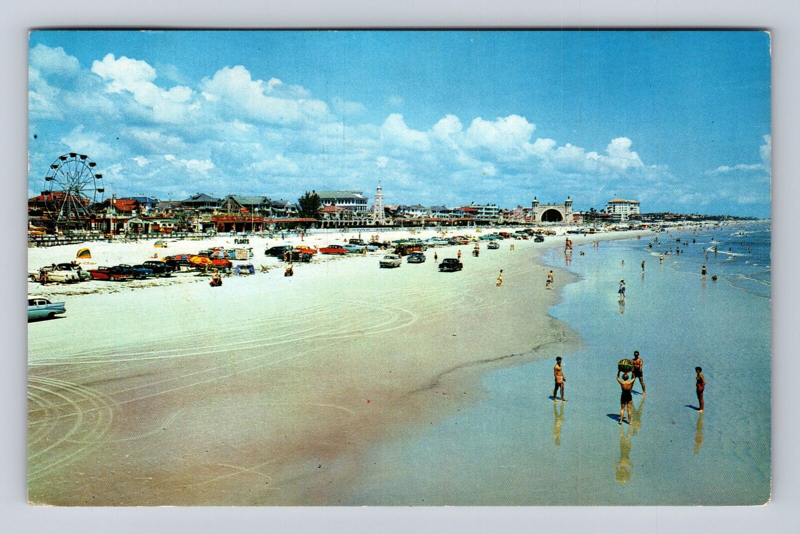 Daytona Beach FL-Florida, Scenic View Of Beach Area, Vintage c1963 Postcard