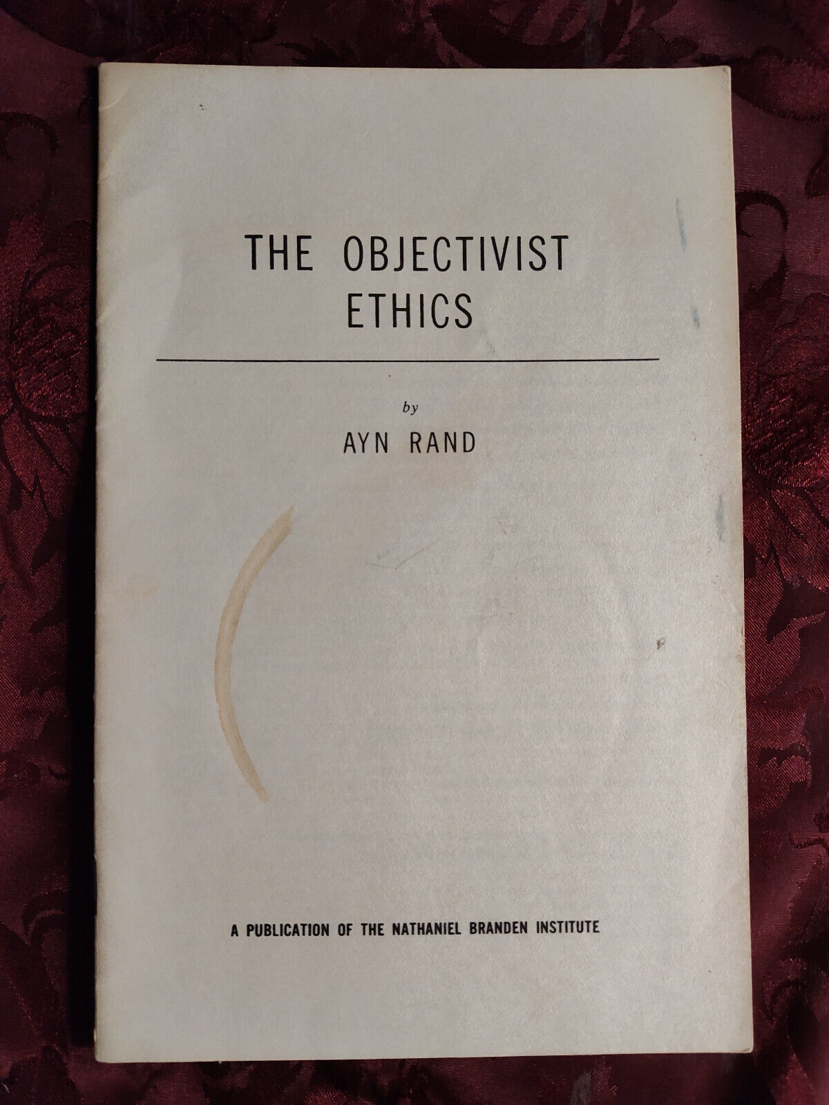 RARE Ayn Rand Objectivist Pamphlet The Objectivist Ethics NBI