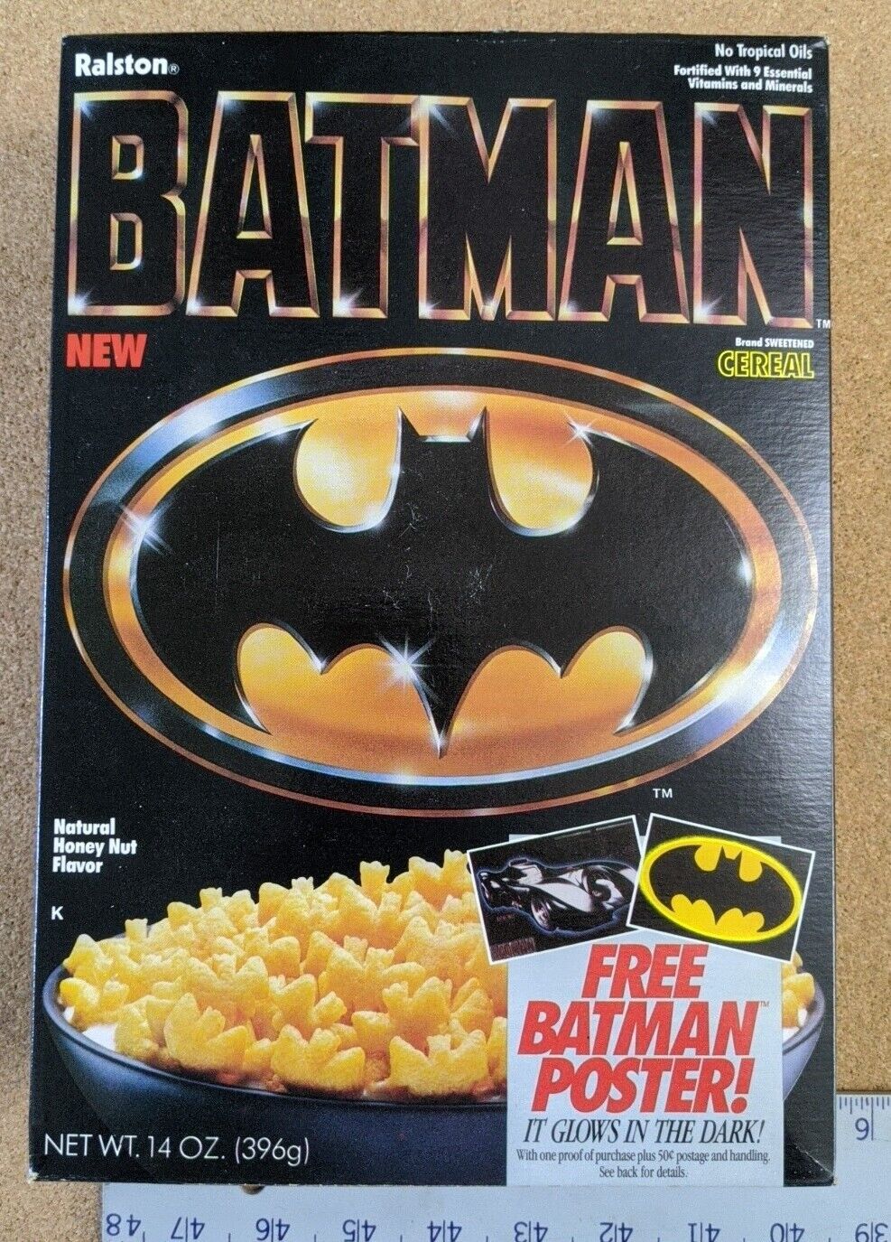 1989 RALSTON BATMAN CEREAL SEALED FULL BOX NIB