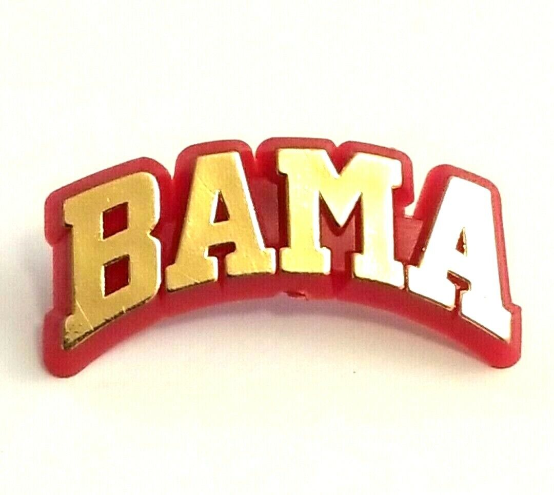 VTG Collectible Pin - BAMA Alabama Crimson Tide Red Gold Plastic AZ Souvenir 