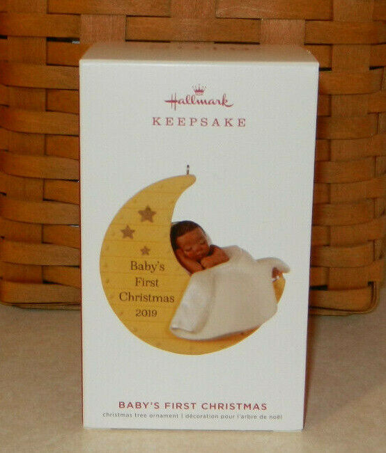 Hallmark 2019 Baby\'s First Christmas Moon Keepsake Ornament 