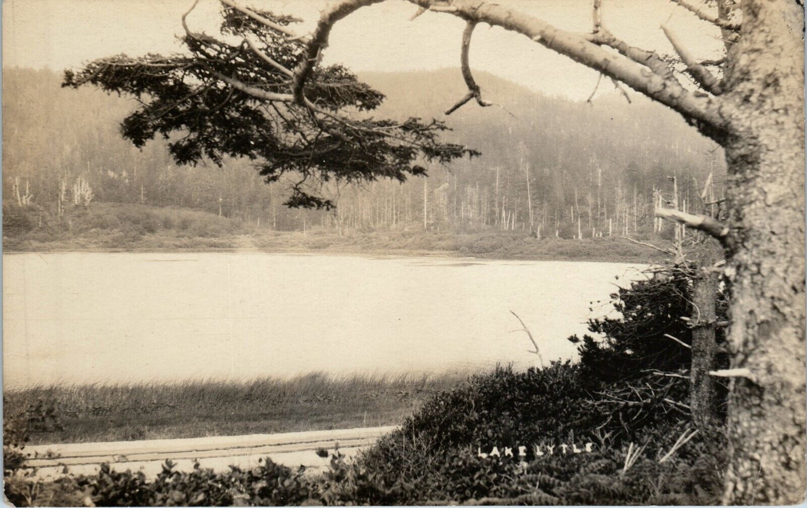 RPPC ROCKAWAY BEACH OREGON 1920/30s LAKE LYTLE REAL PHOTO POSTCARD TILLAMOOK  A9