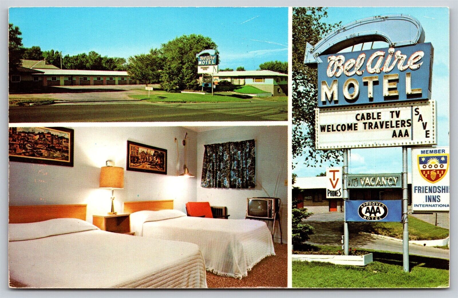 Postcard Bel Aire Motel, Chamberlain SD B75