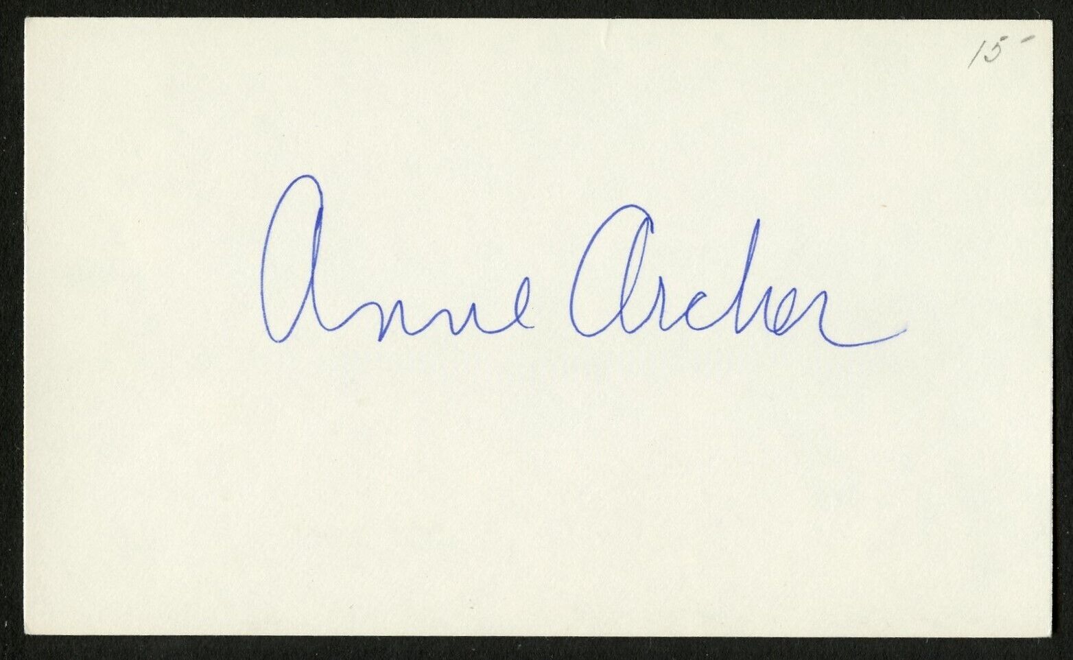 Anne Archer signed autograph 3x5 index card Actress Fatal Attraction R031