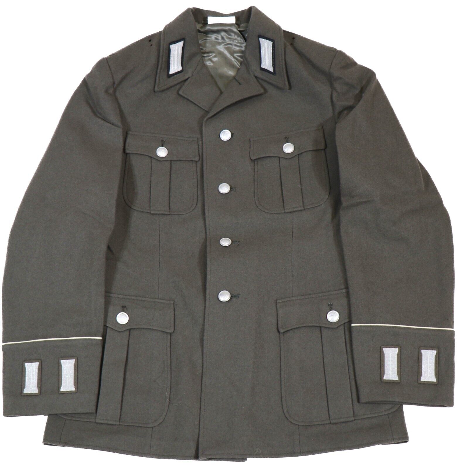 Medium G48-0 East German NVA DDR Grey Officer Wool Military Dress Jacket Tunic