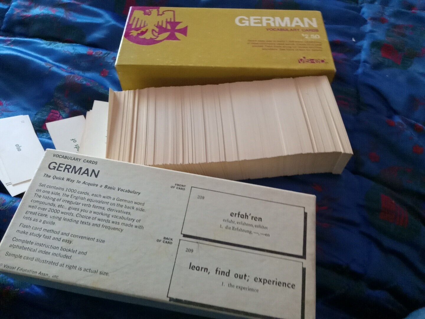 Vintage German Vocabulary Cards VE-514 Original Box