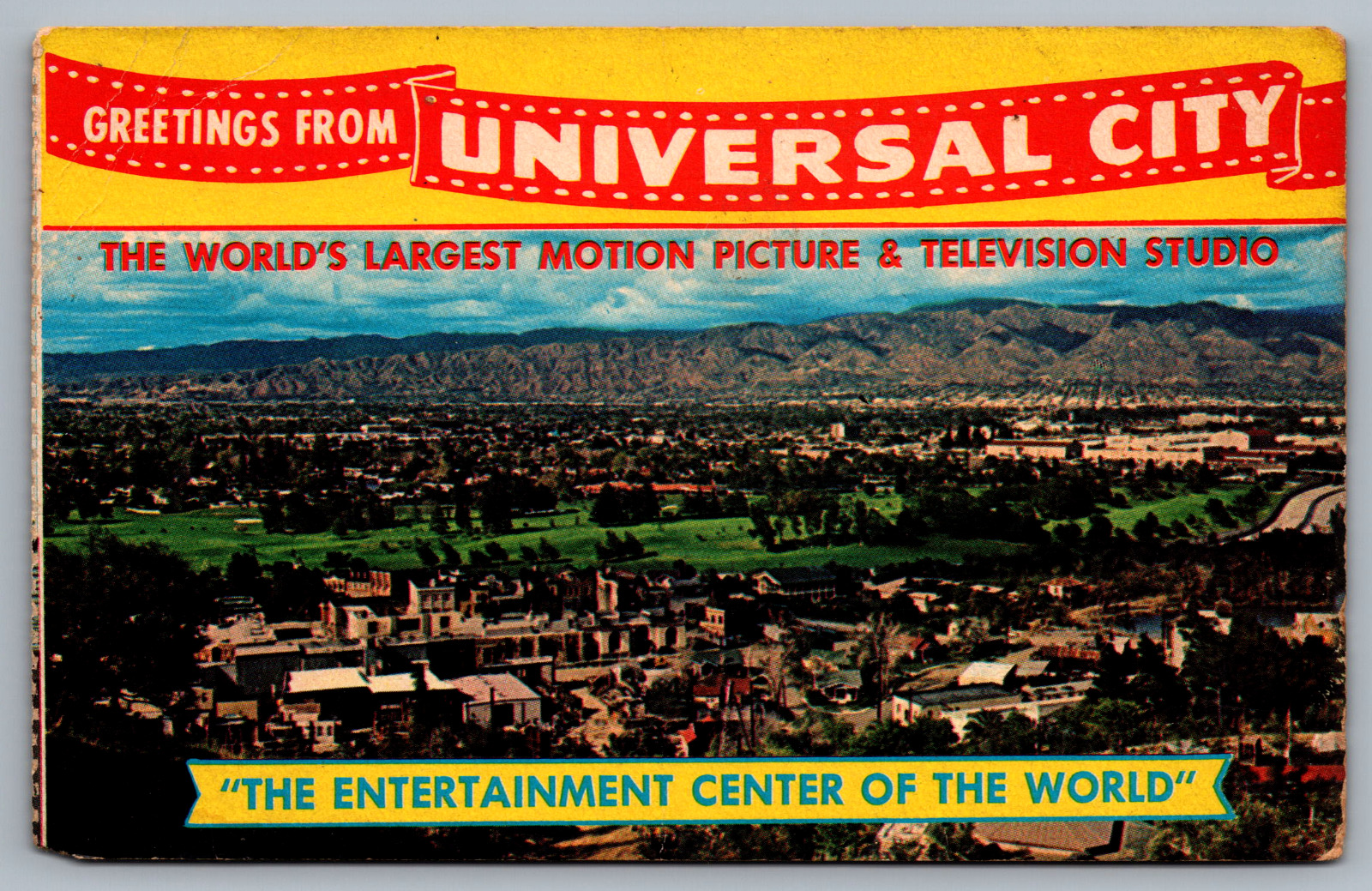 Postcard Greetings from Universal City Entertainment Center of World California