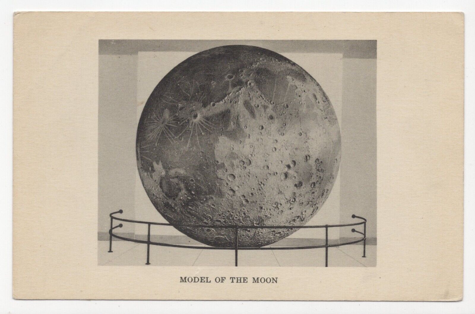 Model of the Moon Field Museum of Natural History Chicago Unposted Postcard