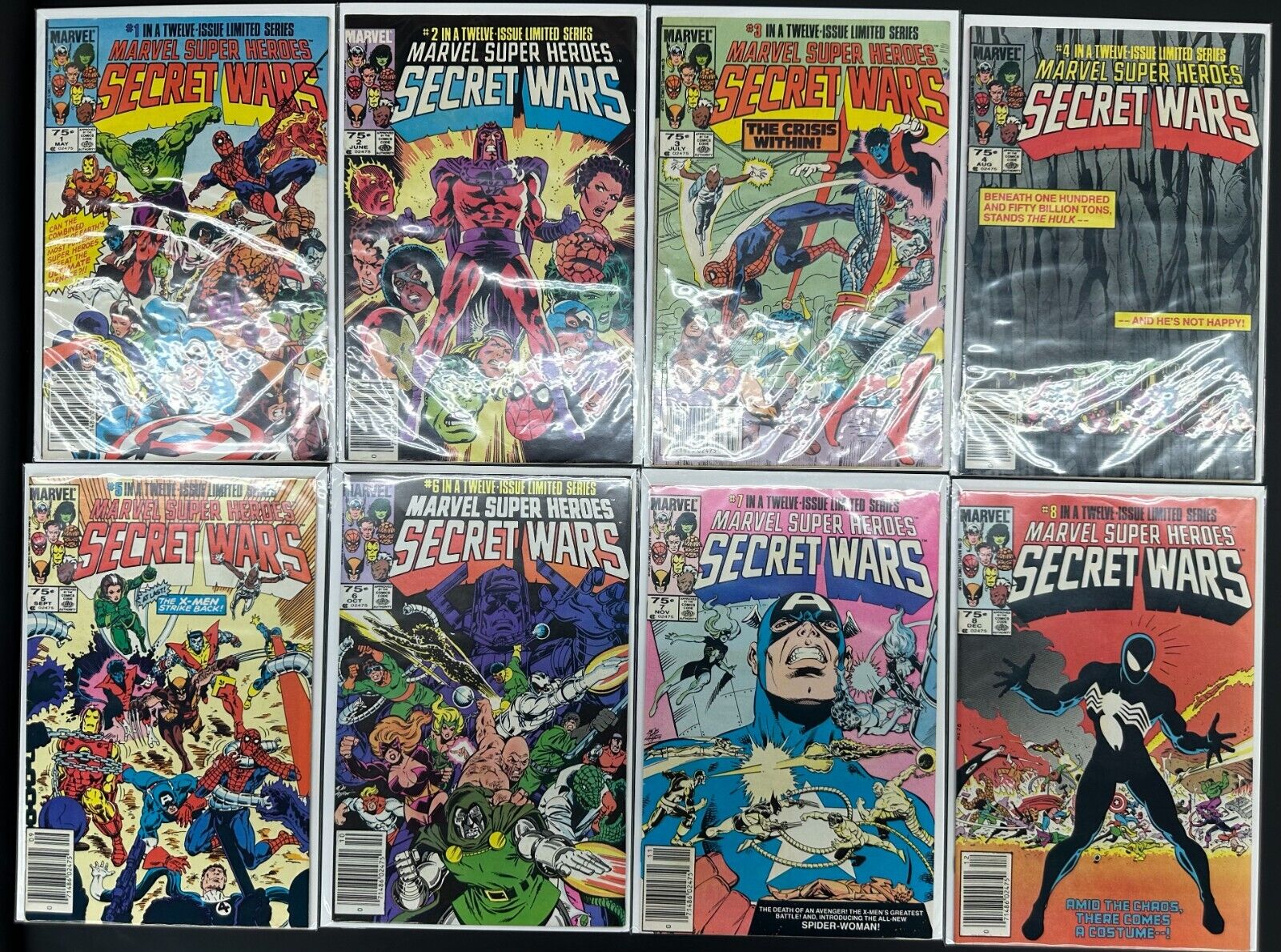 Marvel Super Heroes Secret Wars Full Run/Set #1-12, Newsstand, VF- #8